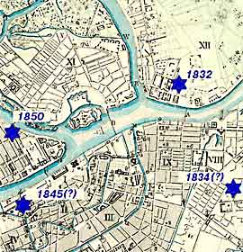 A map of the Jewish prayer rooms in St. Petersburg, 1830-1860