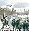 The Senate Square on December 14, 1825. Watercolor by K. Kolman