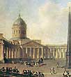 A view of the Kazan Cathedral. Painting by F. Alexeyev