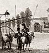 The Moscow entrance (one of the city gates). Engraving by Gobert after a drawing by A. Gornostayev