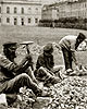 Seasonal road-builders. Photograph dated early 20th century