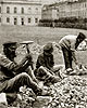 Seasonal road-builders. Photograph dated early 20th century
