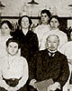 Professor Khlopin with students of the Women´s Medical Institute. Photograph dated early 20th century